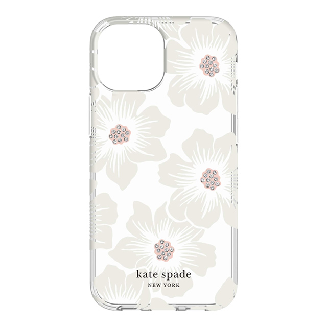 【アウトレット】【iPhone13 mini ケース】Protective Hardshell Case (Hollyhock Floral Clear/Cream with Stones)サブ画像