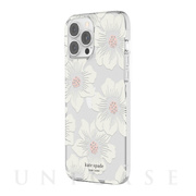 【アウトレット】【iPhone13 Pro Max ケース】Protective Hardshell Case (Hollyhock Floral Clear/Cream with Stones)