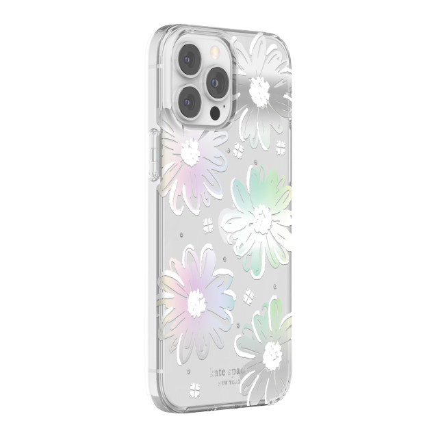 【アウトレット】【iPhone13 Pro Max ケース】Protective Hardshell Case (Daisy Iridescent Foil/White/Clear/Gems)goods_nameサブ画像
