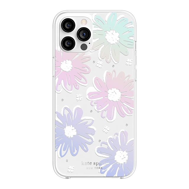 【アウトレット】【iPhone12 Pro Max ケース】Protective Hardshell Case (Daisy Iridescent Foil/White/Clear/Gems)goods_nameサブ画像