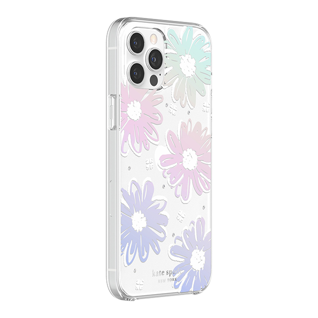 【アウトレット】【iPhone12 Pro Max ケース】Protective Hardshell Case (Daisy Iridescent Foil/White/Clear/Gems)goods_nameサブ画像