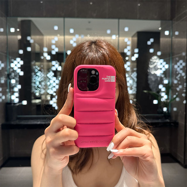 【iPhone14 Pro Max ケース】THE PUFFER CASE (HOT PINK)サブ画像