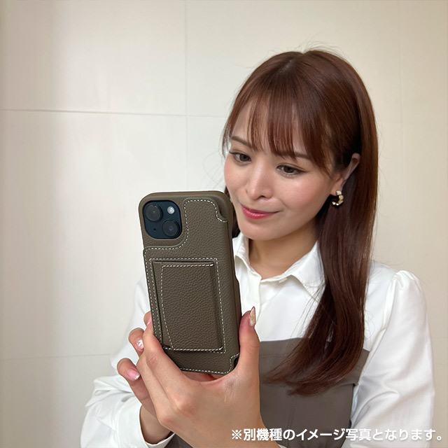 【iPhone13 ケース】POCHE (チャコール)サブ画像