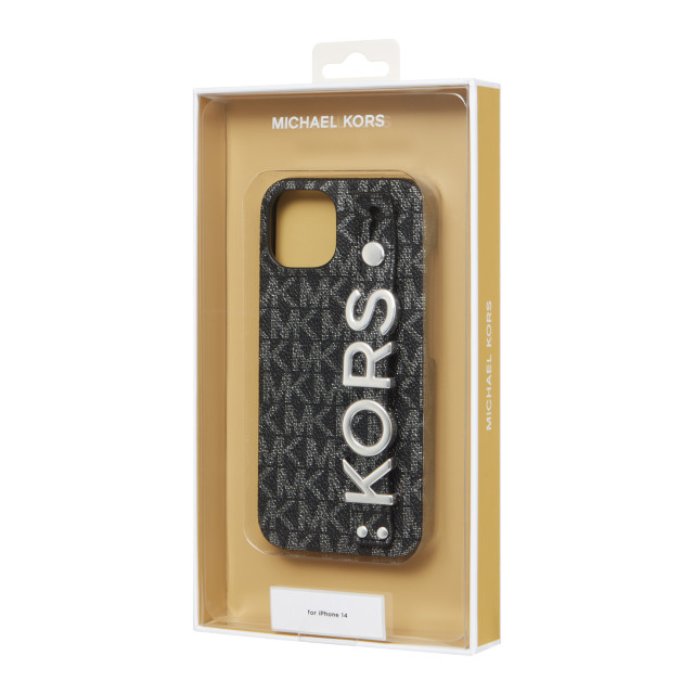 iPhone14 ケース】Slim Wrap Case Stand ＆ Ring (Black) MICHAEL KORS