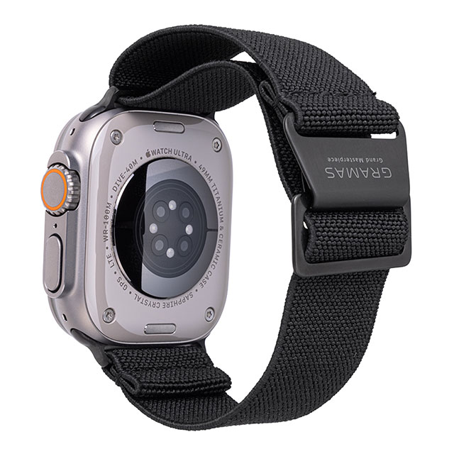 【Apple Watch バンド 49/45/44/42mm】MARINE NATIONALE STRAP ULTRA エラスティックループ (Black) for Apple Watch Ultra2/1/SE(第2/1世代)/Series9/8/7/6/5/4/3/2/1サブ画像