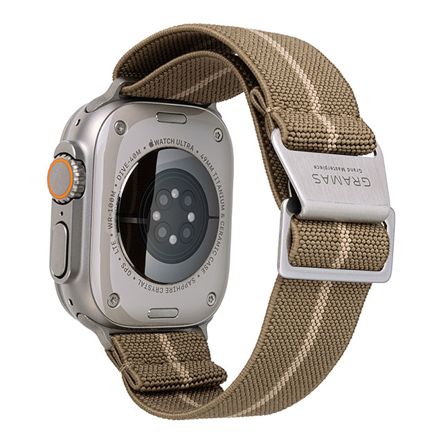【Apple Watch バンド 49/45/44/42mm】MARINE NATIONALE STRAP ULTRA エラスティックループ (Khaki) for Apple Watch Ultra2/1/SE(第2/1世代)/Series9/8/7/6/5/4/3/2/1サブ画像