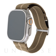 【Apple Watch バンド 49/45/44/42mm】MARINE NATIONALE STRAP ULTRA エラスティックループ (Khaki) for Apple Watch Ultra2/1/SE(第2/1世代)/Series9/8/7/6/5/4/3/2/1