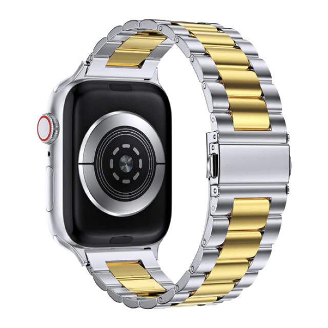 【Apple Watch バンド 41/40/38mm】クラシックバンド オイスター (シルバー/ゴールド) for Apple Watch SE(第2/1世代)/Series9/8/7/6/5/4/3/2/1サブ画像