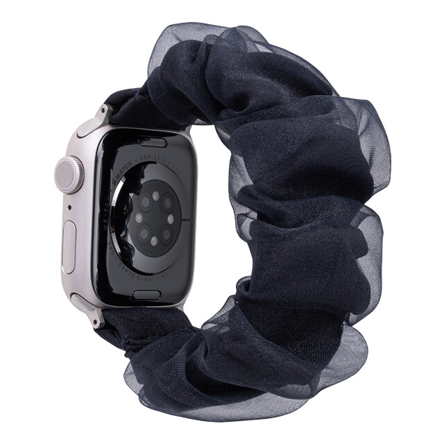 【Apple Watch バンド 41/40/38mm】”Souffle” シュシュバンド (ネイビー) for Apple Watch SE(第2/1世代)/Series9/8/7/6/5/4/3/2/1サブ画像