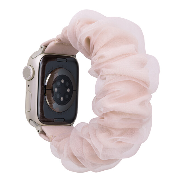 【Apple Watch バンド 41/40/38mm】”Souffle” シュシュバンド (ベイビーピンク) for Apple Watch SE(第2/1世代)/Series9/8/7/6/5/4/3/2/1サブ画像