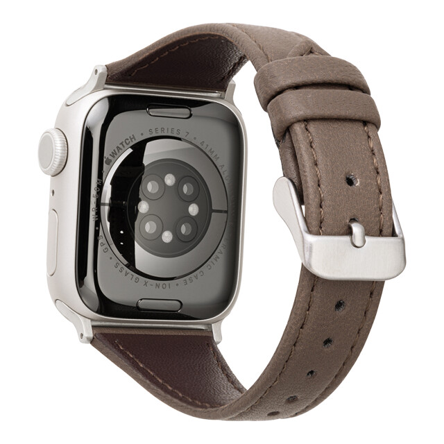【Apple Watch バンド 41/40/38mm】”Lumiere” 強力撥水レザーバンド (トープ) for Apple Watch SE(第2/1世代)/Series9/8/7/6/5/4/3/2/1サブ画像