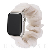 【Apple Watch バンド 41/40/38mm】”Souffle” シュシュバンド (ホワイト) for Apple Watch SE(第2/1世代)/Series9/8/7/6/5/4/3/2/1