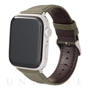 【Apple Watch バンド 49/45/44/42mm】”Lumiere” 強力撥水レザーバンド (カーキ) for Apple Watch Ultra2/1/SE(第2/1世代)/Series9/8/7/6/5/4/3/2/1