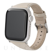 【Apple Watch バンド 41/40/38mm】”Lumiere” 強力撥水レザーバンド (アイボリー) for Apple Watch SE(第2/1世代)/Series9/8/7/6/5/4/3/2/1