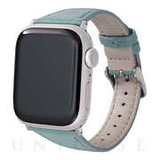 【Apple Watch バンド 41/40/38mm】”Lumiere” 強力撥水レザーバンド (スモーキーブルー) for Apple Watch SE(第2/1世代)/Series9/8/7/6/5/4/3/2/1
