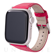 【Apple Watch バンド 41/40/38mm】”Lumiere” 強力撥水レザーバンド (カメリアピンク) for Apple Watch SE(第2/1世代)/Series9/8/7/6/5/4/3/2/1
