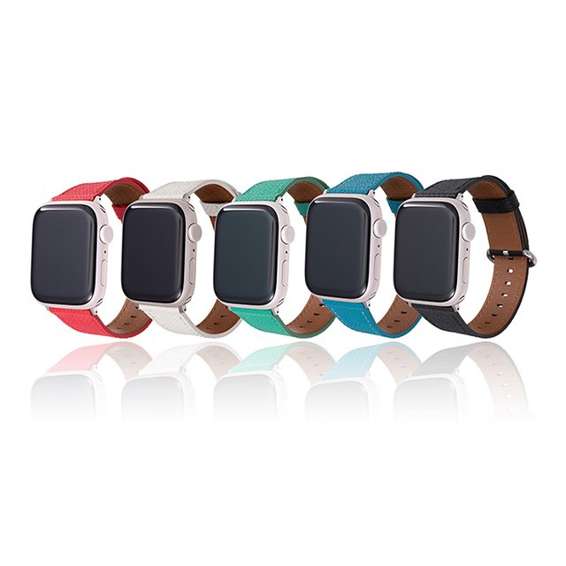 【Apple Watch バンド 49/45/44/42mm】”Mijas” クロスグレインレザーバンド (ブラック) for Apple Watch Ultra2/1/SE(第2/1世代)/Series9/8/7/6/5/4/3/2/1サブ画像