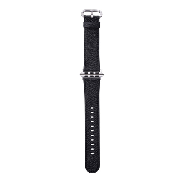 【Apple Watch バンド 41/40/38mm】”Mijas” クロスグレインレザーバンド (ブラック) for Apple Watch SE(第2/1世代)/Series9/8/7/6/5/4/3/2/1サブ画像