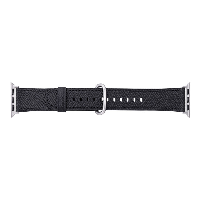 【Apple Watch バンド 41/40/38mm】”Mijas” クロスグレインレザーバンド (ブラック) for Apple Watch SE(第2/1世代)/Series9/8/7/6/5/4/3/2/1サブ画像