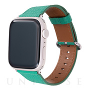 【Apple Watch バンド 49/45/44/42mm】”Mijas” クロスグレインレザーバンド (ターコイズ) for Apple Watch Ultra2/1/SE(第2/1世代)/Series9/8/7/6/5/4/3/2/1