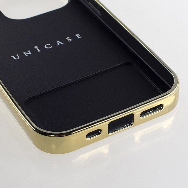 【iPhone15/14/13 ケース】Glass Shell Case (gold)