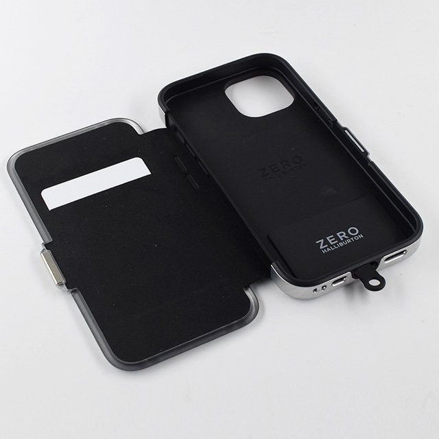【iPhone15/14/13 ケース】ZERO HALLIBURTON Hybrid Shockproof Flip Case (Black)サブ画像