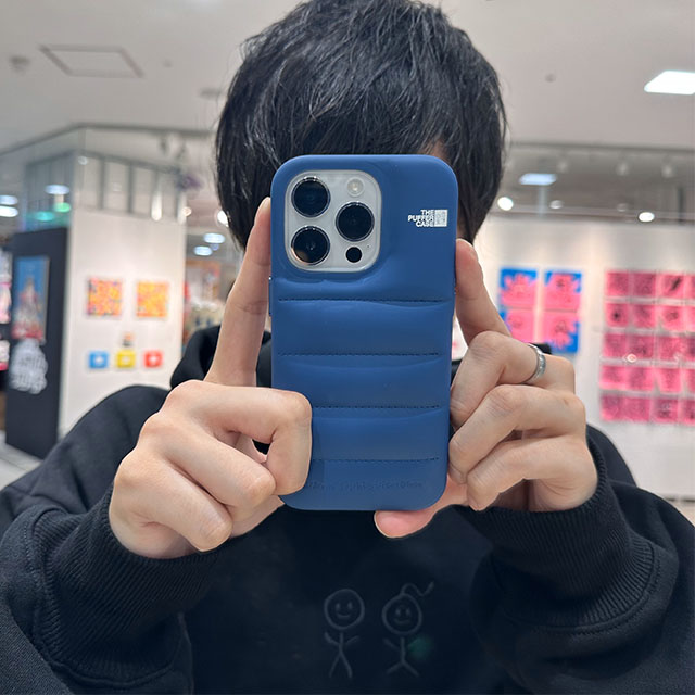 【iPhone14 Pro ケース】THE PUFFER CASE (NAVY BLUE)goods_nameサブ画像