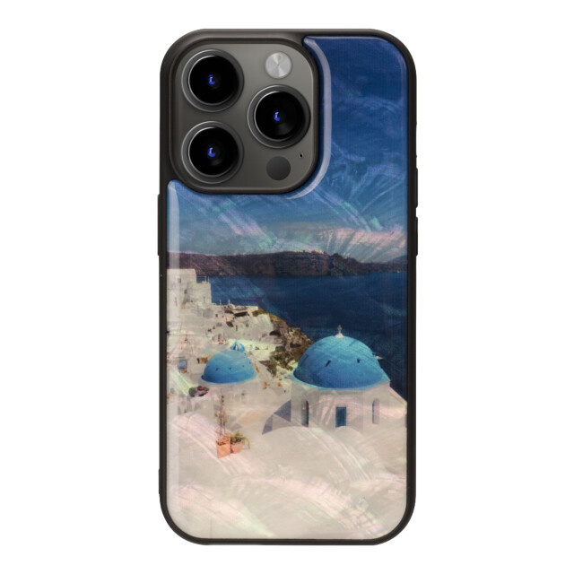 【iPhone15 Pro ケース】天然貝ケース (サントリーニ島)