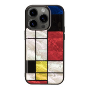 【iPhone15 Pro Max ケース】天然貝ケース (Mondrian)
