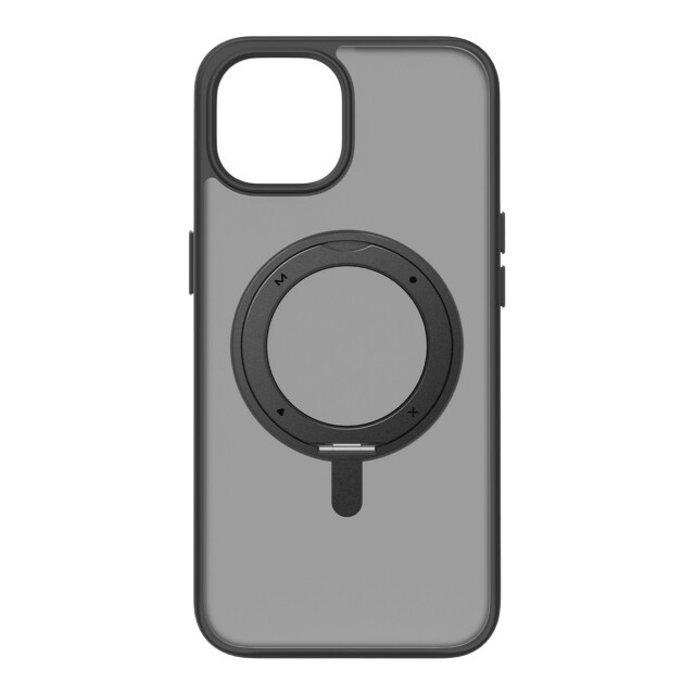 【iPhone15 Plus ケース】Magsafe対応360°スタンドケース Roller (ブラック)