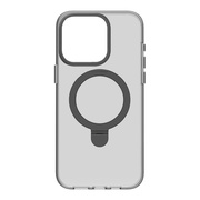 【iPhone15 Pro ケース】Magsafe対応スタンドケース Flip (クリアブラック)