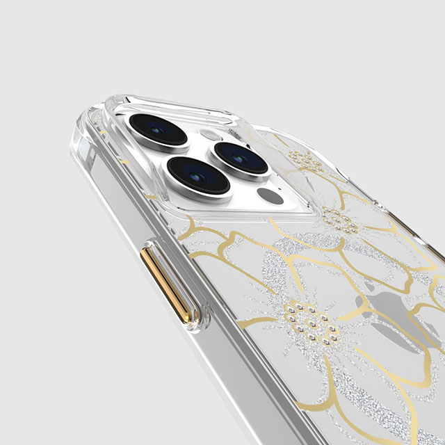 【iPhone15 Pro ケース】MagSafe対応 抗菌 リサイクル材料 Floral Gems (Gold)goods_nameサブ画像