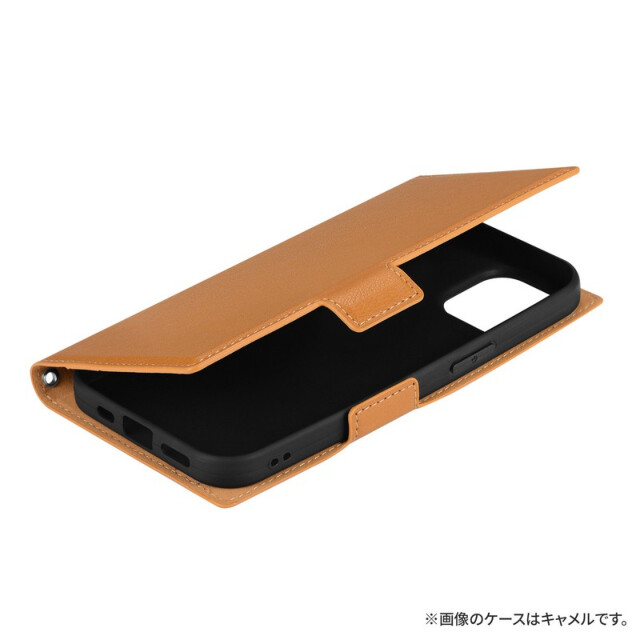 【iPhone15/14 ケース】薄型・軽量PUレザー手帳ケース 「BOOK SLIM＆W POCKET」 (ブラック)サブ画像