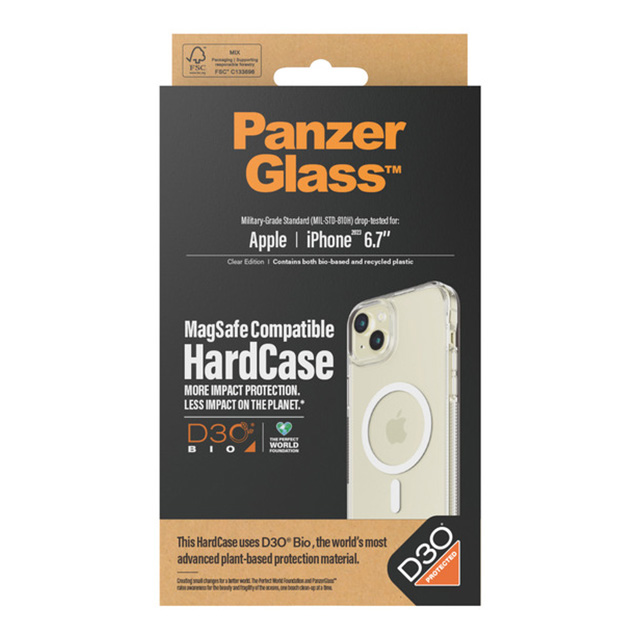 iPhone15 Plus ケース】HardCase Magsafe対応 with D3O PanzerGlass