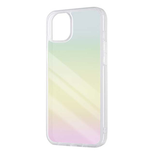 【iPhone15 Plus ケース】ガラスハイブリッドケース (オーロラ)