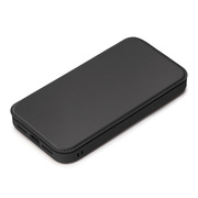 【iPhone15 Pro ケース】ガラスフリップケース (ブラック)