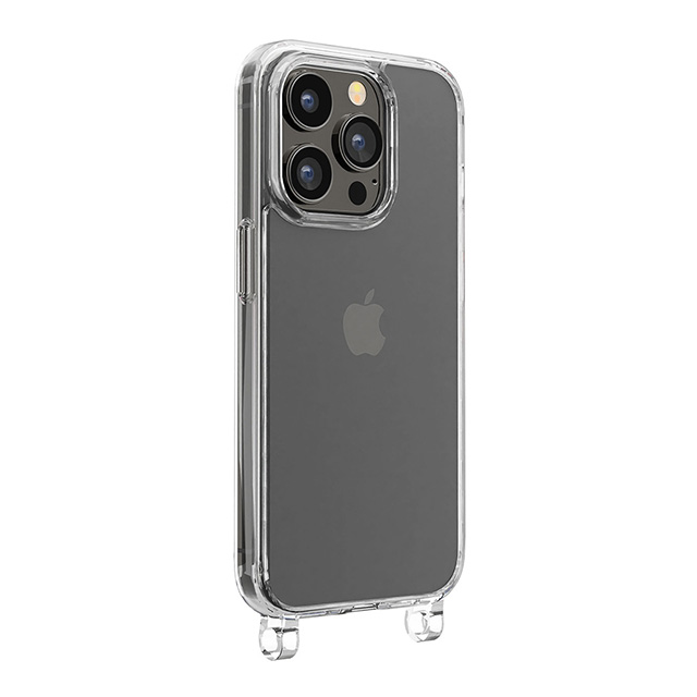 【iPhone15 Pro ケース】ショルダーストラップホール付クリアハイブリッドケース (クリア)サブ画像