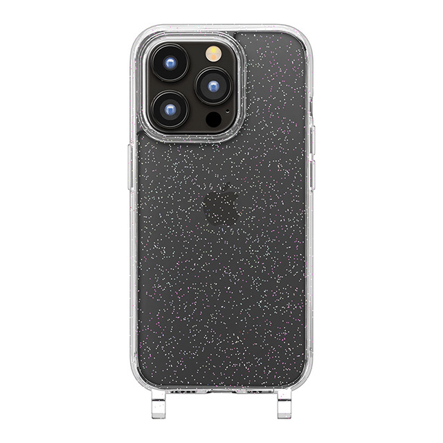 iPhone15 Pro ケース】ショルダーストラップホール付クリア