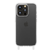 【iPhone15 Pro Max ケース】ショルダーストラップホール付クリアハイブリッドケース (クリア)