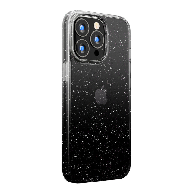 【iPhone15 Pro ケース】グラデーションハイブリッドケース (ラメ・ブラック)サブ画像