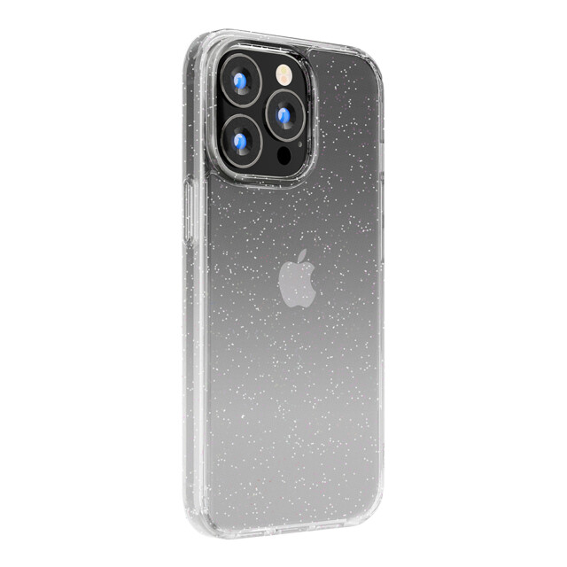 【iPhone15 Pro ケース】グラデーションハイブリッドケース (ラメ・ホワイト)サブ画像