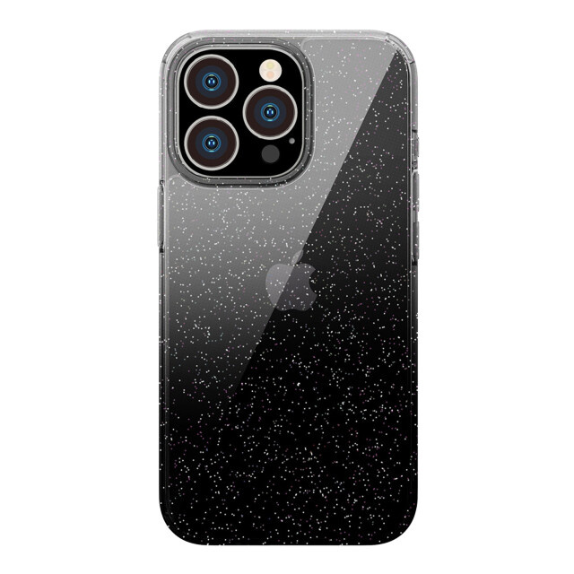 iPhone15 ケース ブラック シェル キラキラ グリッター 人気 - iPhone