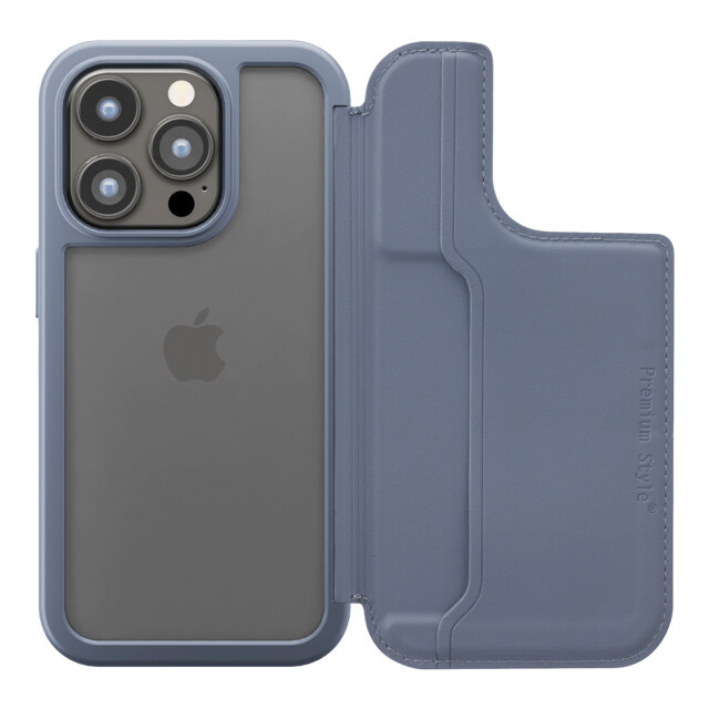 iPhone15 Pro ケース】バックフリップケース (ブルー) PGA | iPhone