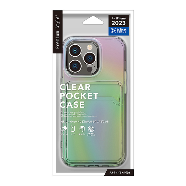 iPhone15 Pro ケース】クリアポケットケース (オーロラ) PGA | iPhone