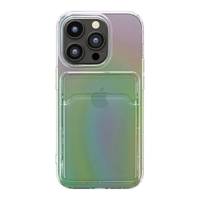 iPhone15 Pro ケース】クリアポケットケース (オーロラ) PGA | iPhone