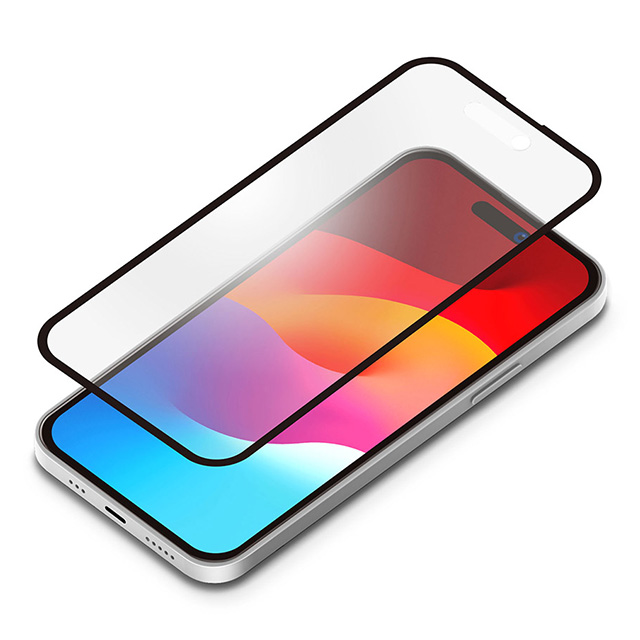 【iPhone15 Pro フィルム】ガイドフレーム付 液晶全面保護ガラス 2度強化/ゴリラガラス (ブルーライト低減/アンチグレア)サブ画像