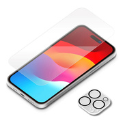 【iPhone15 Pro フィルム】液晶保護ガラス・カメラフルプロテクターセット (スーパークリア/クリア)