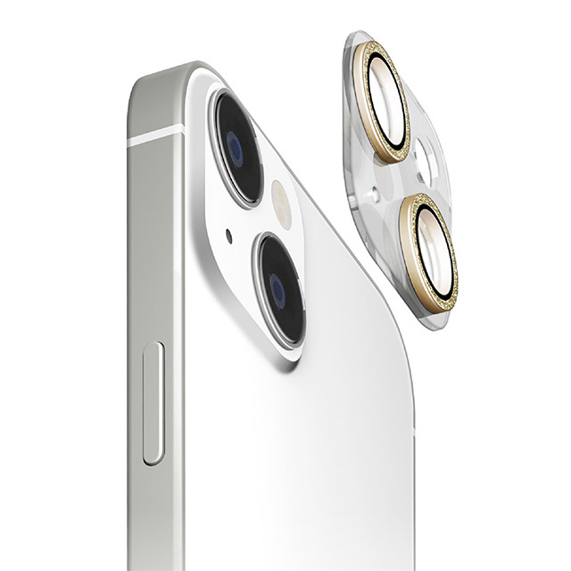 iPhone15/15 Plus フィルム】カメラフルプロテクター (ラメゴールド