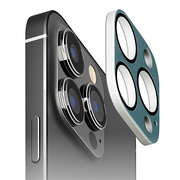 【iPhone15 Pro/15 Pro Max フィルム】カメラフルプロテクター (PVCレザー/ブルー)