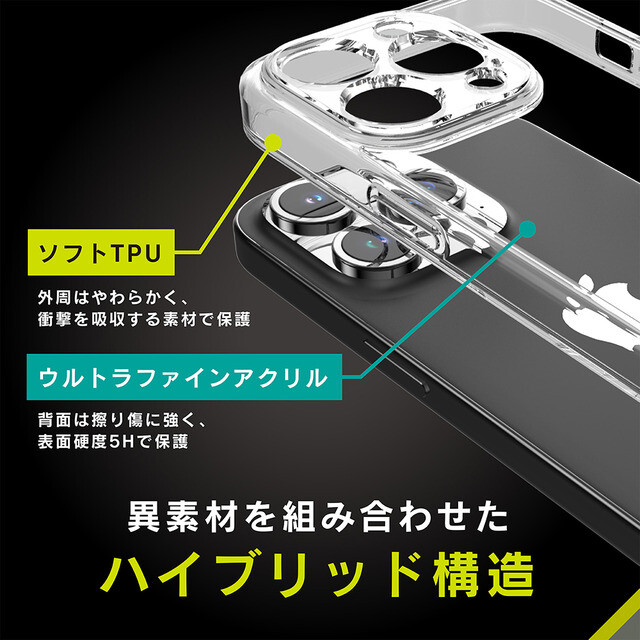 【iPhone15 Pro Max ケース】[Turtle Solid] 超精密設計 ハイブリッドケース (クリア)サブ画像